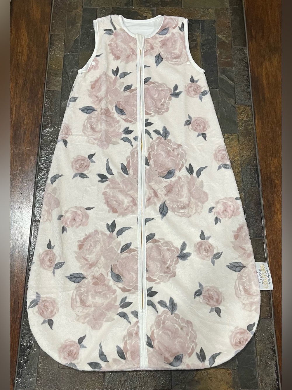 Little Couture by Minky Couture Vintage Rose Blush Sleeveless Baby Sleep Sack